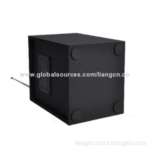 Portable wooden Bluetooth FM radio speaker, playing USB drive/SD card